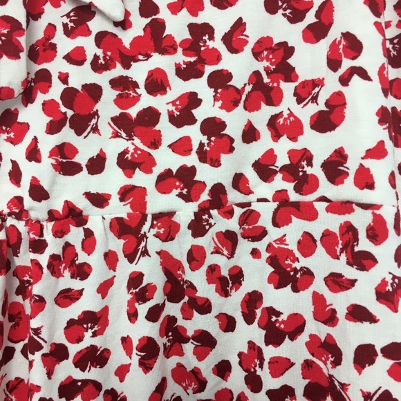 Isabel Maternity Red White Floral V-Neck Tie Back Sleeveless Tank Top XS - Picture 3 of 5